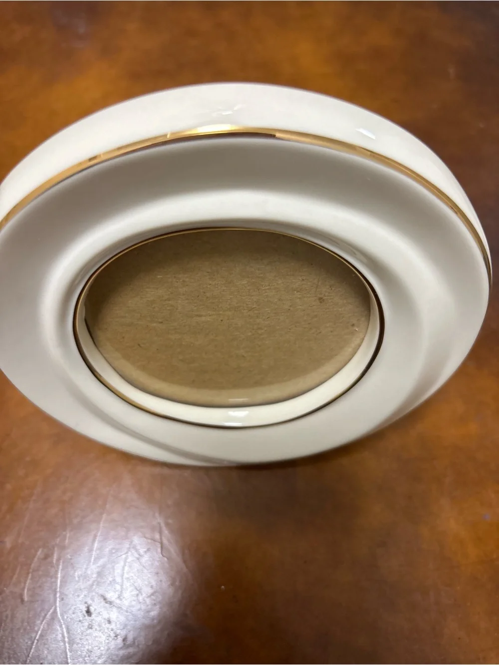 Lenox porcelain round picture frame